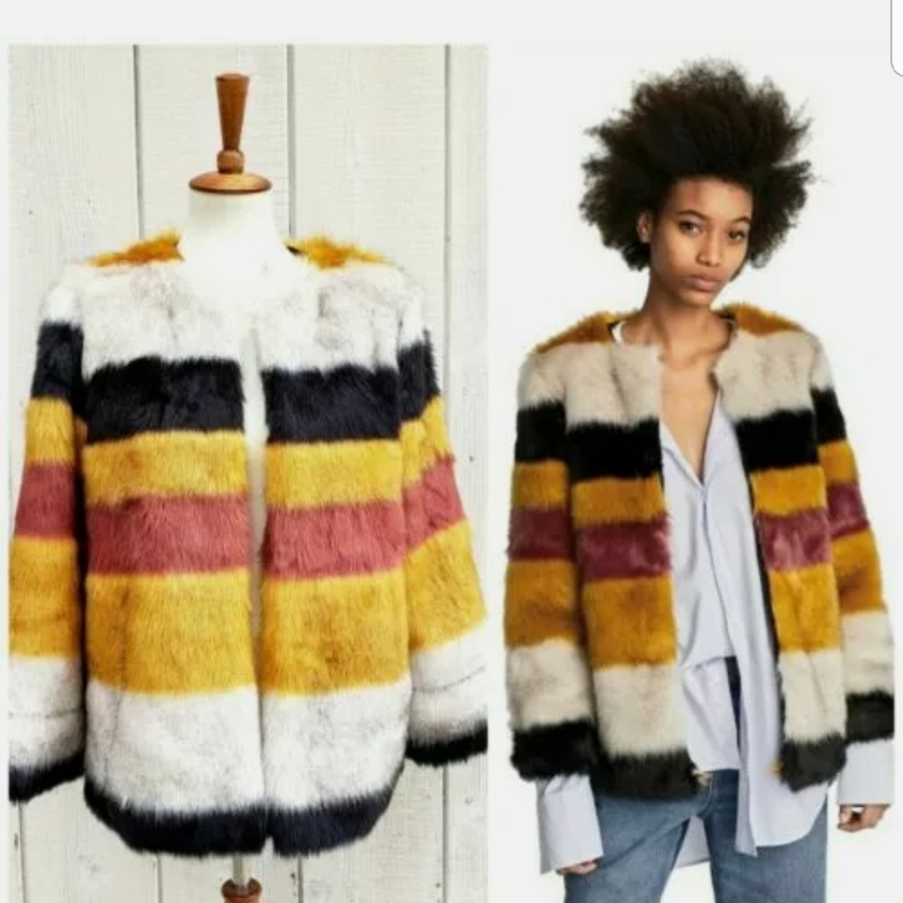 Striped Zara womens jacket size medium